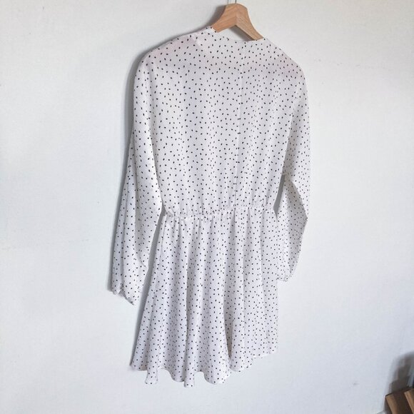 3 FOR $15 White polka dot sheer dress with front knot tie - Picture 10 of 11